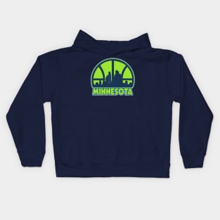 Minnesota Basketball Skyline Kids Hoodie